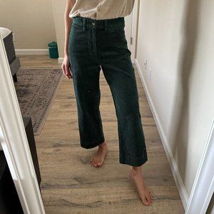 Madewell Slim Emmett Wide-Leg Crop Pants Corduroy Edition Size 26